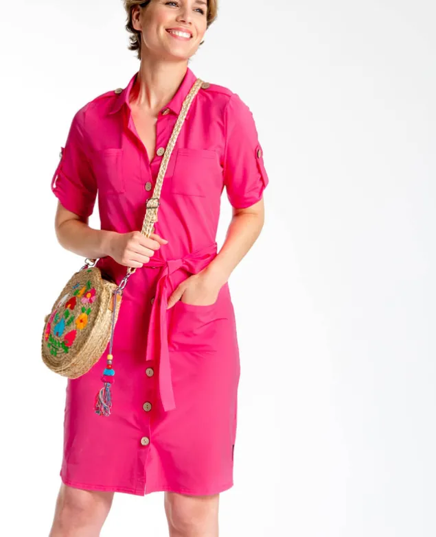 Shirt Dress Travel Pockets